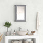 kleankin Bathroom Mirror Cabinet, Wall Mounted Medicine Cabinet with Door and Shelves, White