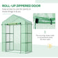 Outsunny 56" x 29" x 77" Walk-in Greenhouse, Mini Greenhouse with 4 Shelves, Roll-Up Door and Weatherized Cover, Clear