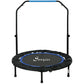 Soozier 40" Foldable Mini Fitness Trampoline, with Adjustable Foam Handle, Orange