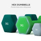 Soozier 26 LBS Hex Dumbbell Set with Vertical Rack, Adjustable Dumbbells, Hand Weights for Home Gym Strength Training, Green