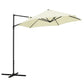 Outsunny 8.5FT Outdoor Cantilever Roma Parasol with 360Â° Rotation and Cross Base, Offset Patio Umbrella for Garden, Dark Grey