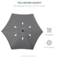 Outsunny 6.6FT Patio Umbrella, Outdoor Parasol with 6 Solid Ribs, Green