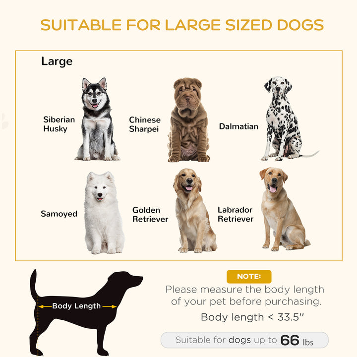 PawHut Elevated Dog Bed Frame, Furniture Style Pet Sofa, Modern Portable Cat Lounge, with Soft Cushion, Washable Cover, Steel Legs, for Large Dog, Brown