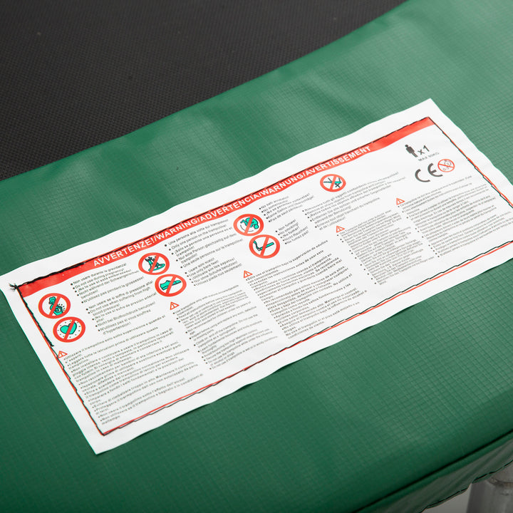 Soozier ⌀8ft Trampoline Pad ⌀96" Spring Safety Replacement Gym Bounce Jump Cover EPE Foam Green