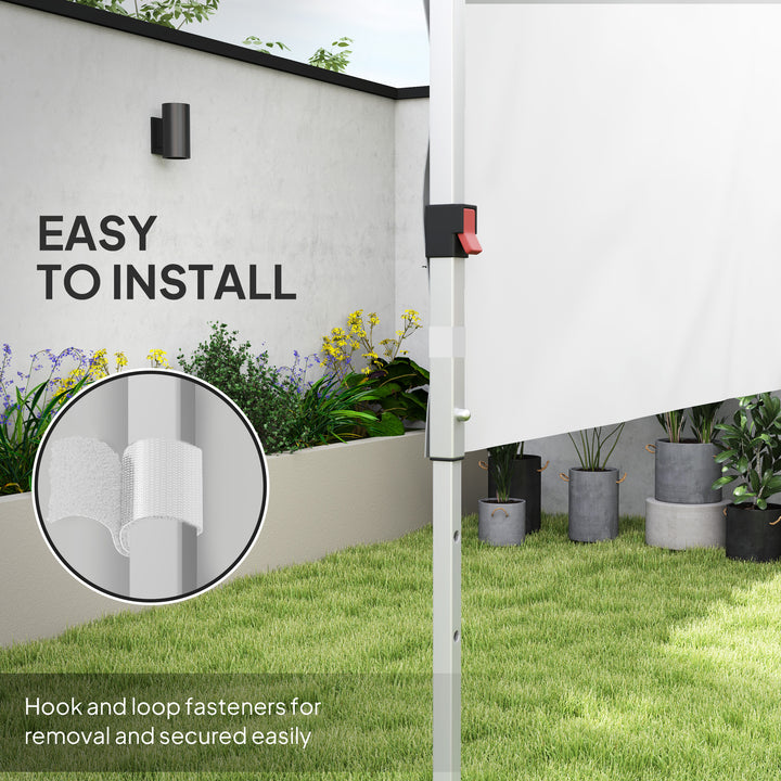 Outsunny Canopy Sidewalls for 10' x 10' or 10' x 20' Pop up Canopy, 2 PCS Canopy Half Walls Only, Grey