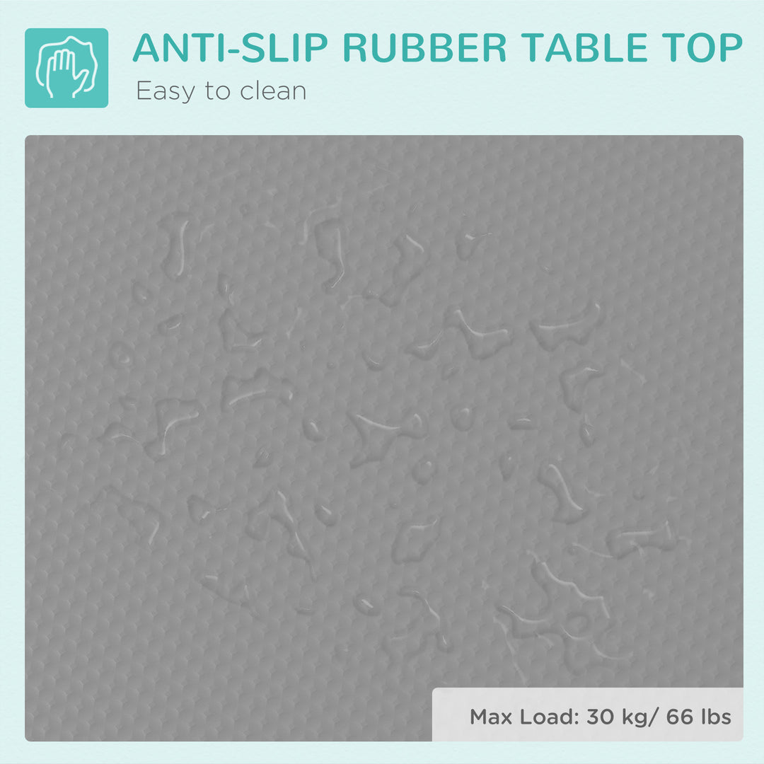 PawHut Foldable Pet Grooming Table for Dogs Cats with Adjustable Arm, Non-slip Surface, Black