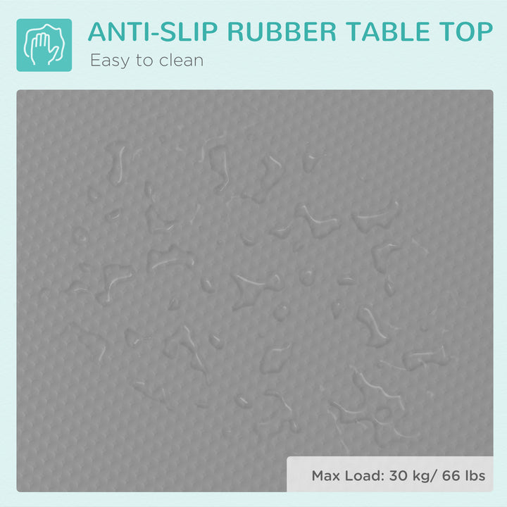 PawHut Foldable Pet Grooming Table for Dogs Cats with Adjustable Arm, Non-slip Surface, Black