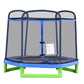 Outsunny 84.75" Kids Trampoline 7 FT Indoor Outdoor Trampolines with Safety Net Enclosure Built-in Zipper Padded Covering, for Boys and Girls, Red