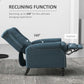 HOMCOM Wingback Reclining Chair with Footrest, Button Tufted Recliner Chair with Rolled Armrests for Living Room, Light Grey