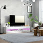 HOMCOM Lighted TV Stand for TVs up to 75", TV Cabinet with Storage for Living Room, High Gloss White