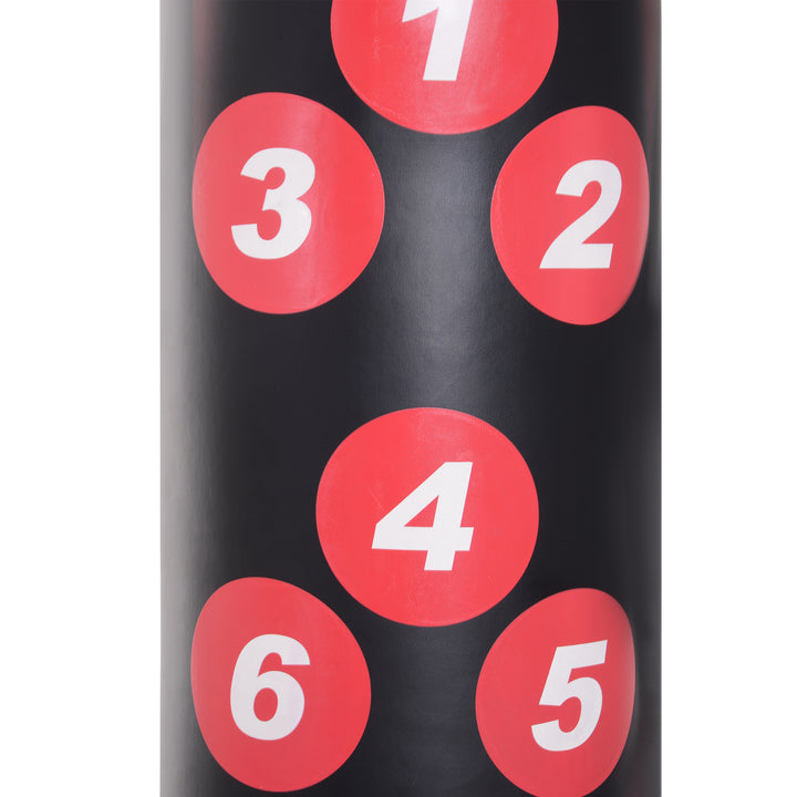 Soozier 65" Freestanding Boxing Punching Bag with Refilled Base and Suction Cups, Black