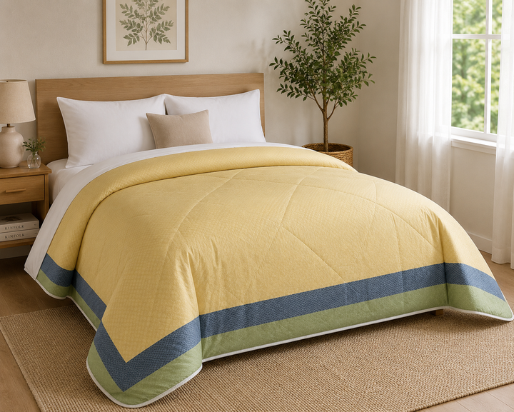 Aarniva Breathable Polyester Comforter Set | King/Queen | 250 GSM | Ultra-Soft & Cozy | Design Patterns | Includes 2 Pillow Covers