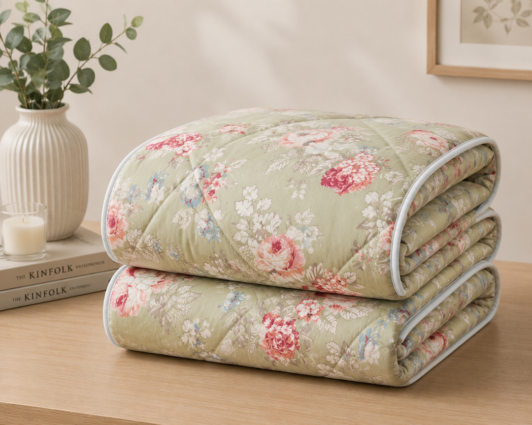 Aarniva Breathable Polyester Comforter Set | King/Queen | 250 GSM | Ultra-Soft & Cozy | Designed | Includes 2 Pillow Covers