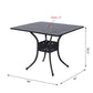 Outsunny 36" Patio Dining Table, Outdoor Bistro Table with 2" Umbrella Hole, Cast Aluminum Frame, For Garden, Balcony, Black