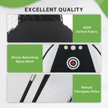 Soozier Golf Net, 10 x 6ft Golf Practice Net for Backyard Driving, Multi-Target Golf Hitting Net, Indoor, Outdoor