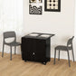 HOMCOM Extendable Dining Table, Drop Leaf Table with 2 Drawers, Cabinet and 6 Wheels for Small Spaces, Kitchen, Black Wood Grain