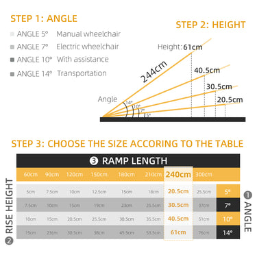 HOMCOM 8' Foldable Handicap Ramp for Home, Steps, Doorways, Aluminum Portable Wheelchair Ramp, Textured Threshold Ramp, Silver