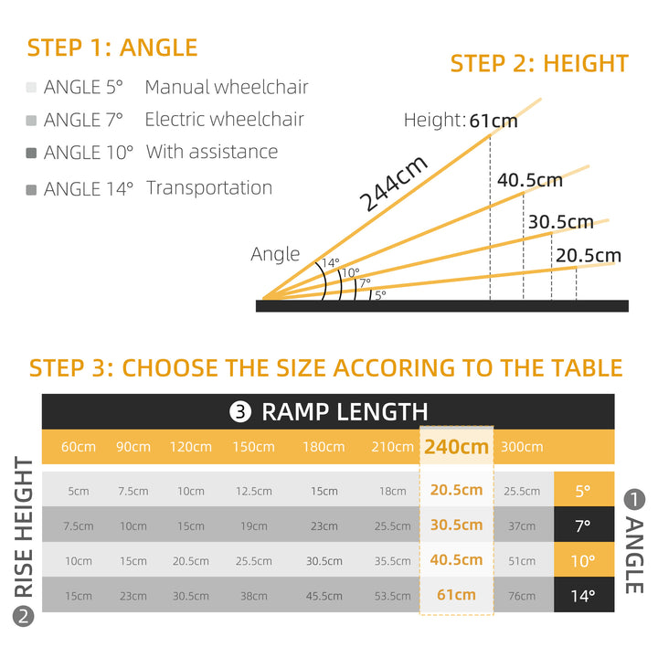 HOMCOM 8' Foldable Handicap Ramp for Home, Steps, Doorways, Aluminum Portable Wheelchair Ramp, Textured Threshold Ramp, Silver