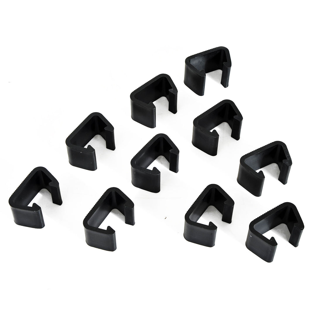 Outsunny Set of 10 Fasteners Clip Outdoor Furniture Connectors Rattan Wicker Sofa Connectors