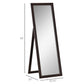HOMCOM 58" x 20" Full Length Mirror with Frame, Floor Standing Mirror, Rectangular Full Body Mirror for Bedroom, Living Room, Brown