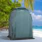 Outsunny 60" x 60" x 82" Shower Tent Extra Wide Changing Room Privacy Portable Camping Shelters with Windows & Floor Mat, Green