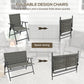 Outsunny OutdoorÂ 4 Pieces Patio Furniture Set,Â Garden Set with Two Foldable Armchairs, a Loveseat &Â GlassÂ TopÂ Table, Mixed Brown