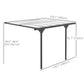 Outsunny 10' x 10' Outdoor Hardtop Pergola Gazebo with Adjustable Height, Aluminum Pergola with Polycarbonate Roof, UV Protection, Grey