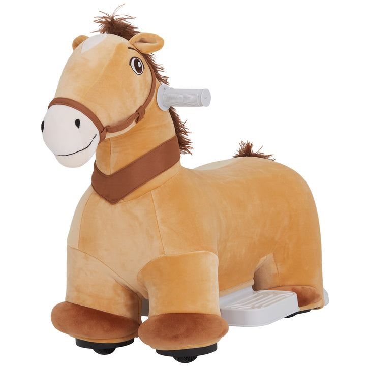 Qaba 6V Ride on Unicorn, Battery Powered Kids Riding Pony with Music Forward, Aged 18-36 Months, White