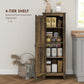HOMCOM 48" Farmhouse Kitchen Pantry Storage Cabinet with Barn Door, Kitchen Pantry Cabinet with Adjustable Shelves, Natural