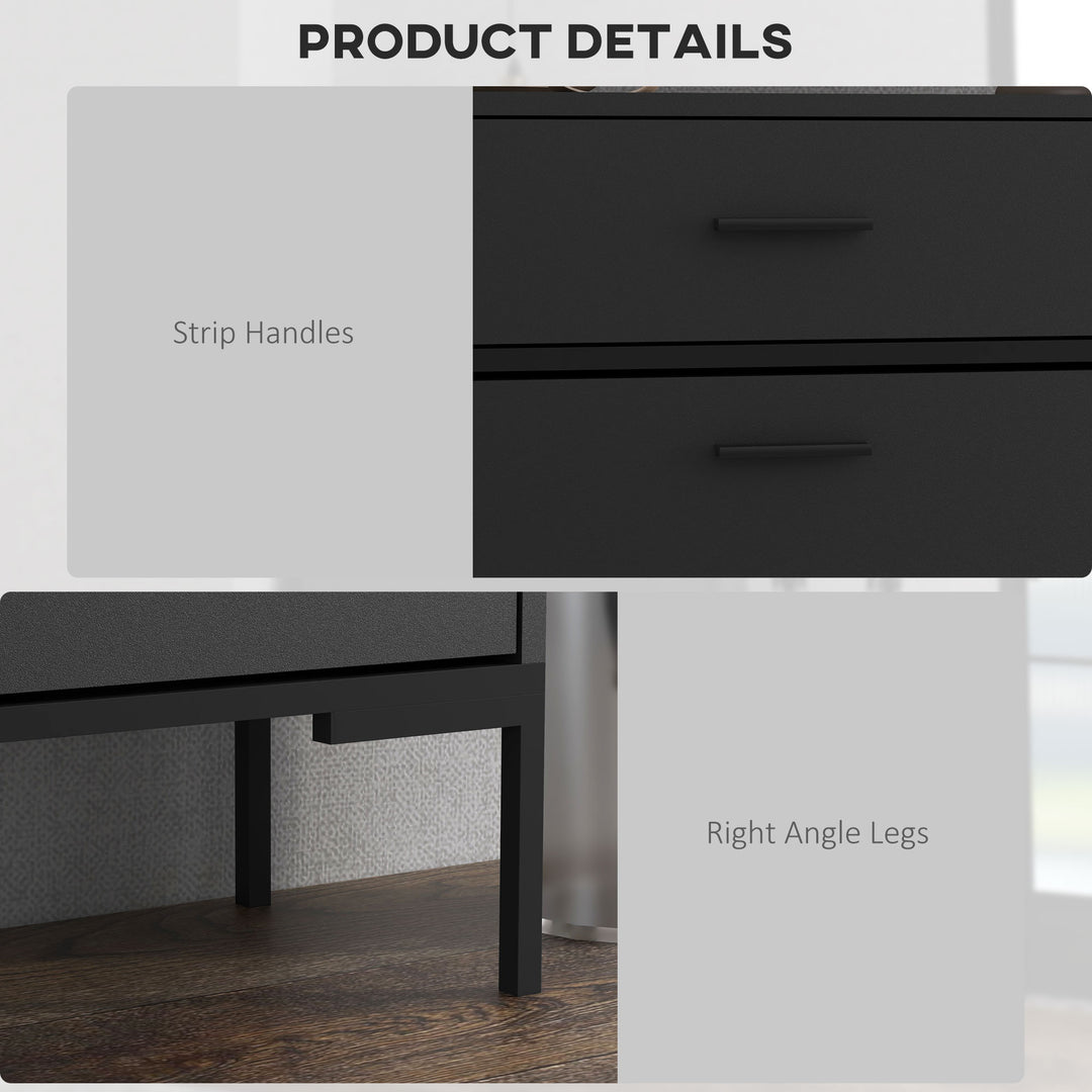 HOMCOM Modern Shoe Cabinet Storage 12 Pair Shoe Organizer with 2 Flip Doors Drawer and Adjustable Shelf White