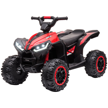 Aosom Kids 4 Wheeler Quad with Music, Headlights, High & Low Speed, Kids ATV for 3-5 Years Old Boys & Girl, Red
