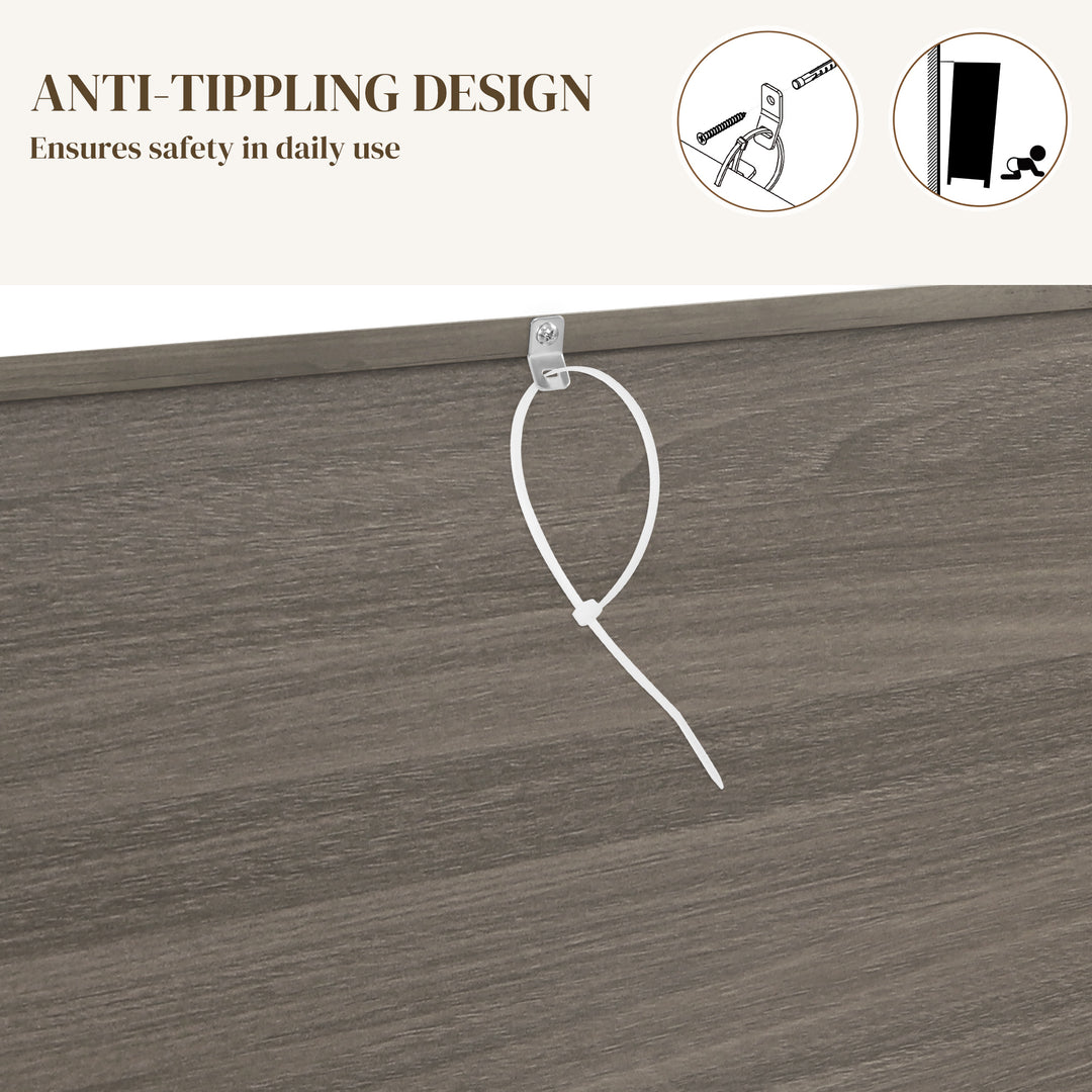 HOMCOM 60" Buffet Cabinet, Farmhouse Sideboard with Sliding Barn Doors, Drawers and Adjustable Shelves, Cream White