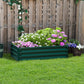 Outsunny Galvanized Raised Garden Bed, Outdoor Planter Box for Vegetables, Flowers, Herbs, 4' x 2' x 1', Grey