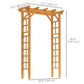 Outsunny 85" Wooden Outdoor Garden Arbour, Garden Arch Trellis for Climbing Vines  for Wedding and Ceremony - Orange