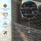 Outsunny 22" Square Steel PE Rattan Wicker Table With Umbrella Hole, Outdoor Patio Accent Dining Side Table Used as Umbrella Stand, Black