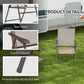 Outsunny 2 Pieces Folding Patio Camping Chairs Set, Sports Chairs for Adults with Armrest, Mesh Fabric Seat for Lawn
