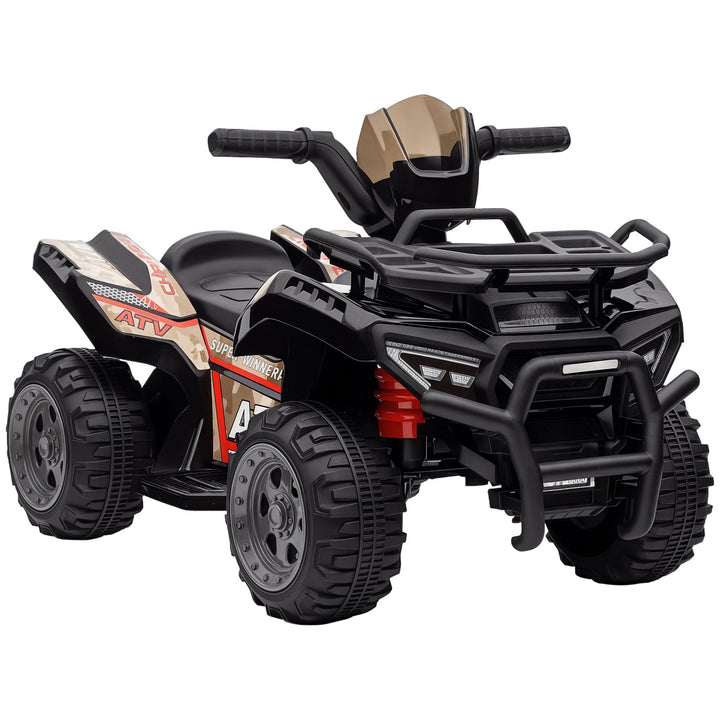 Aosom 6V Kids ATV Quad, 4 Wheeler Battery Powered Electric Ride on Car with Music, Forward, for Boys and Girls Ages 18-36 Months, Red