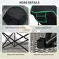 Outsunny Foldable Camping Chair Padded Moon Saucer Chair with Carry Bag, Storage Pocket for Outdoor, Beach, Picnic, Hiking, Fishing, Travel