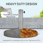 Outsunny Round Patio Umbrella Base, 26 lbs Resin Umbrella Stand Base, Outdoor Umbrella Stand for 1.3"/1.5"/1.9" Umbrella Poles for Outdoor, Lawn, Poolside, Bronze