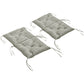 Outsunny Patio Chair Cushions Set of 2, 39" x 20" x 3" Outdoor Tufted Cushion Set with Ties for Indoor Outdoor Garden Furniture, Dark Grey