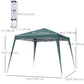 Outsunny 8' x 8' Pop Up Canopy, Outdoor Foldable Tent, Portable Canopy Tent with Carrying Bag for Camping, Party, Picnic, White