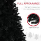 HOMCOM 7.5ft Artificial Christmas Trees with Auto Open and Steel Base, Black