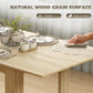 HOMCOM Modern Extendable Dining Table, 55.1 x 31.5 in, for 6-8 People, Expandable Dining Table for Kitchen, Natural Wood