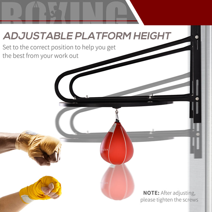 Soozier Wall-mounted Speed Bag Boxing Platform with Adjustable Height