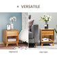 HOMCOM Bedside Table for Bedroom, Nightstand with Drawer and Shelf, Modern Side End Table, Walnut Brown