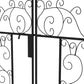 Outsunny Metal Garden Arch with Gate, Garden Arbor Trellis for Climbing Plants, Roses, Vines, Wedding Arch, Black