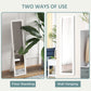 HOMCOM 15" x 62" Full Length Mirror for Bedroom, Free Standing Dressing Mirror, Wall Mirror for Living Room, Grey