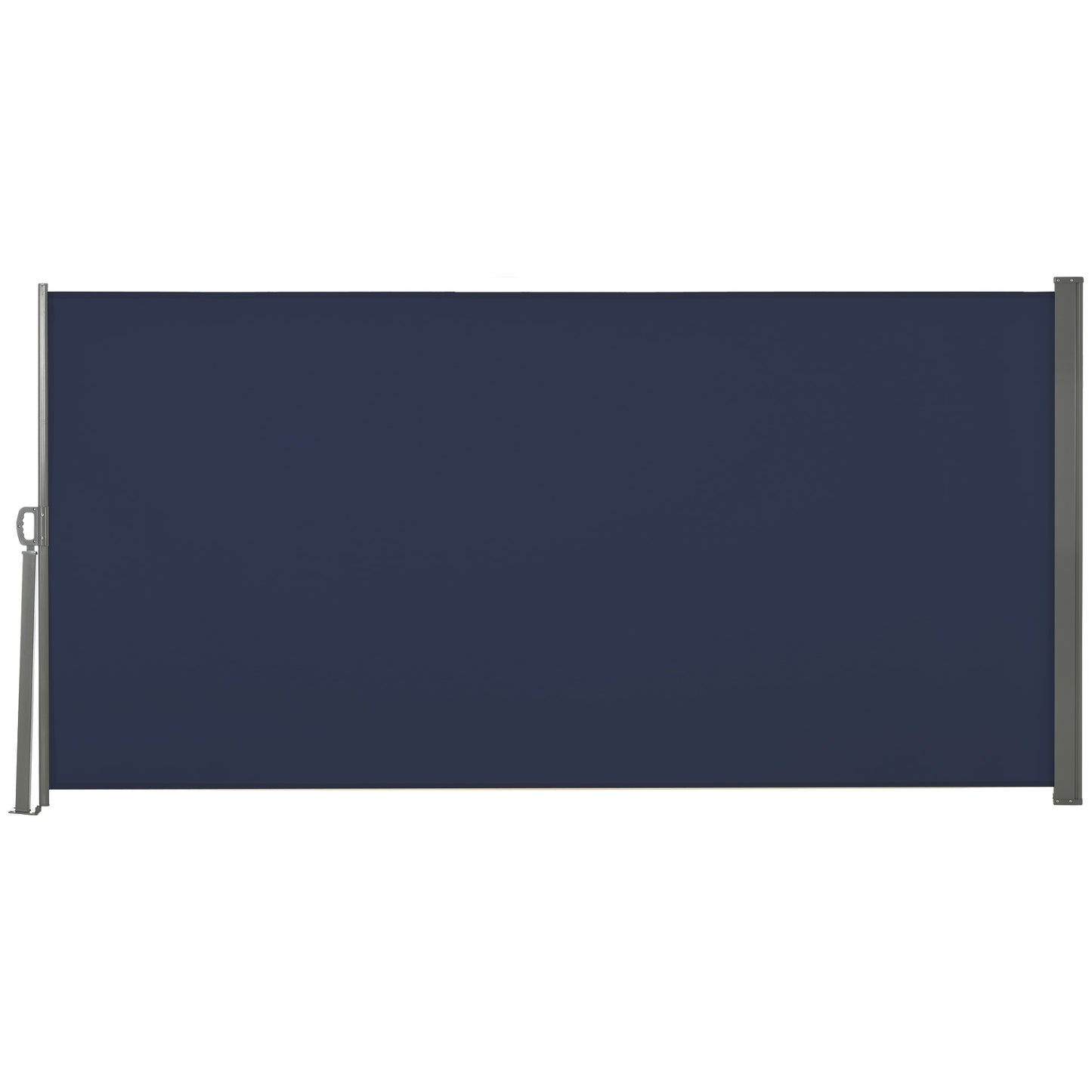 Outsunny 118" x 63" Retractable Side Awning Patio Outdoor Folding Privacy Screen with Resistance to UV Rays & Wind, Grey