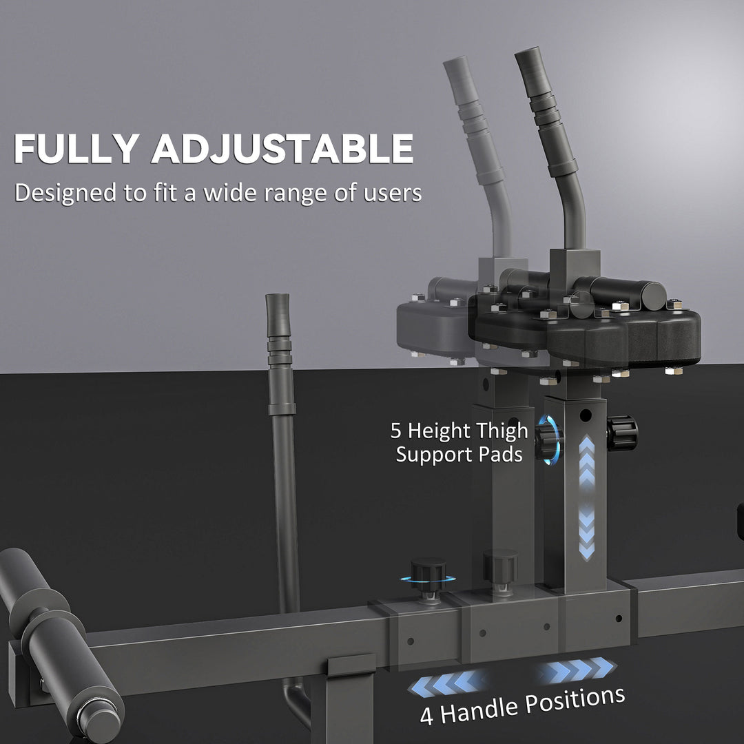 Soozier Adjustable Seated Calf Raise Machine, Steel Leg Press Machine, Strength Training Gym Equipment for Legs, Waist And Arms, Black