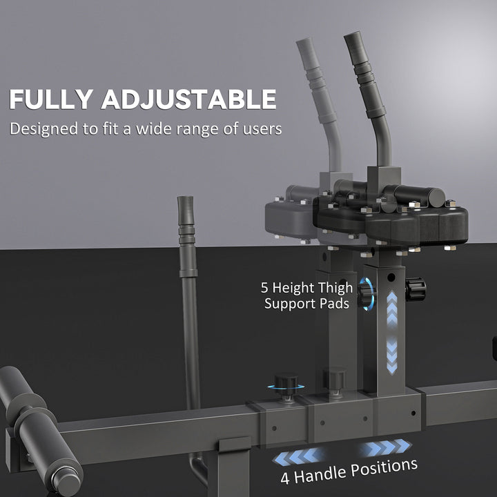 Soozier Adjustable Seated Calf Raise Machine, Steel Leg Press Machine, Strength Training Gym Equipment for Legs, Waist And Arms, Black